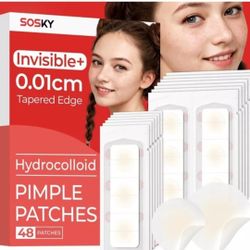 Pimple Patches for Face, 0.01 Invisible+ Hydrocolloid Acne Patches
