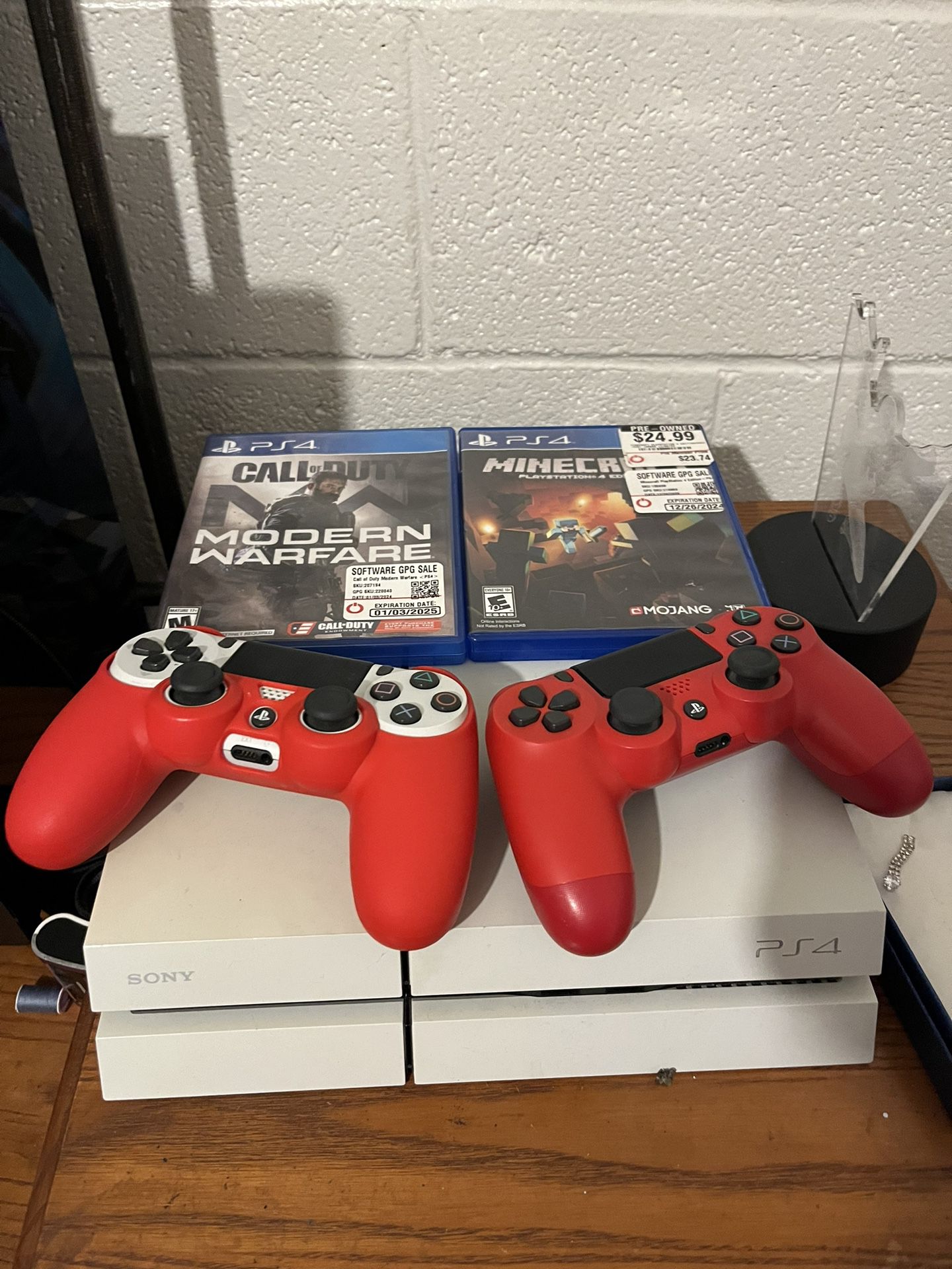 PS4 Pro With Controllers And Games 