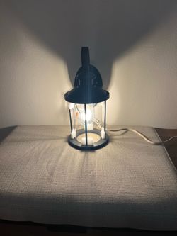 New Black Outdoor Wall Lamp , Dusk to Dawn Sensor  ( hardwired/ only one )