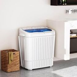 New portable white twin tub washing machine 22lb
