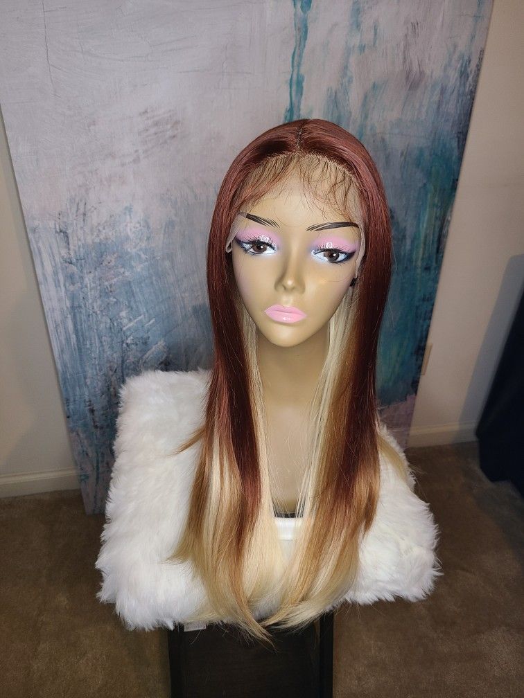 24" DEEP PART WIG 613 (PEEK-A-BOO COLOR