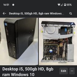 i5 4th gen 8g ddr3 ram. 
500 gb Hd  Desktop Pc