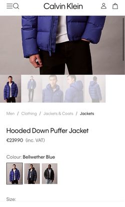 Calvin Klein Jeans blue Hooded Puffer Jacket