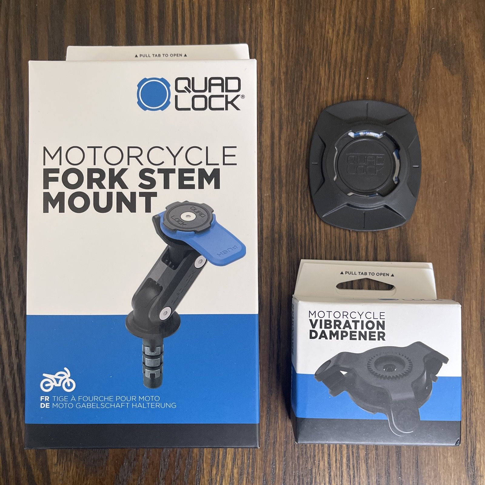 Quad Lock Motorcycle Fork Stem Mount Phone Holder Kit