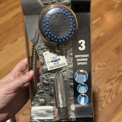 Bath Basics Shower Head Massager Hardware Chrome  New 
