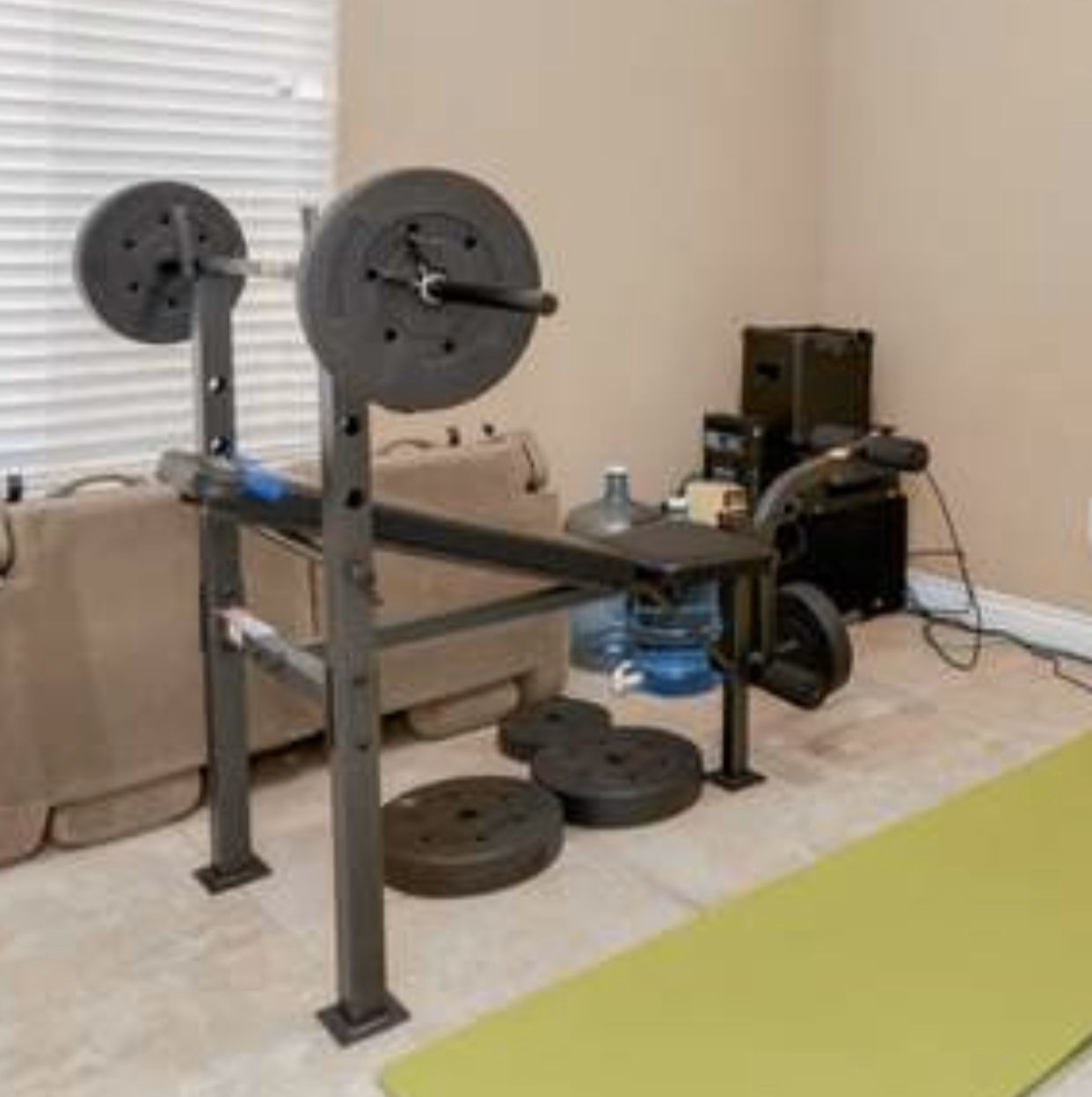 Bench and weights