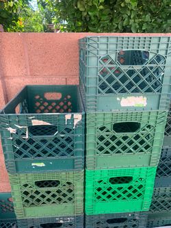 Countless Plastic Milk Crates Storage Boxes
