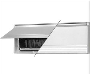 New 11.5" Insulated Universal Single Side Surface Mount Satin Silver Mail Slot