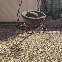 Hanging Grinder Bowl & Stone