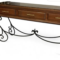 Wood And Iron Console