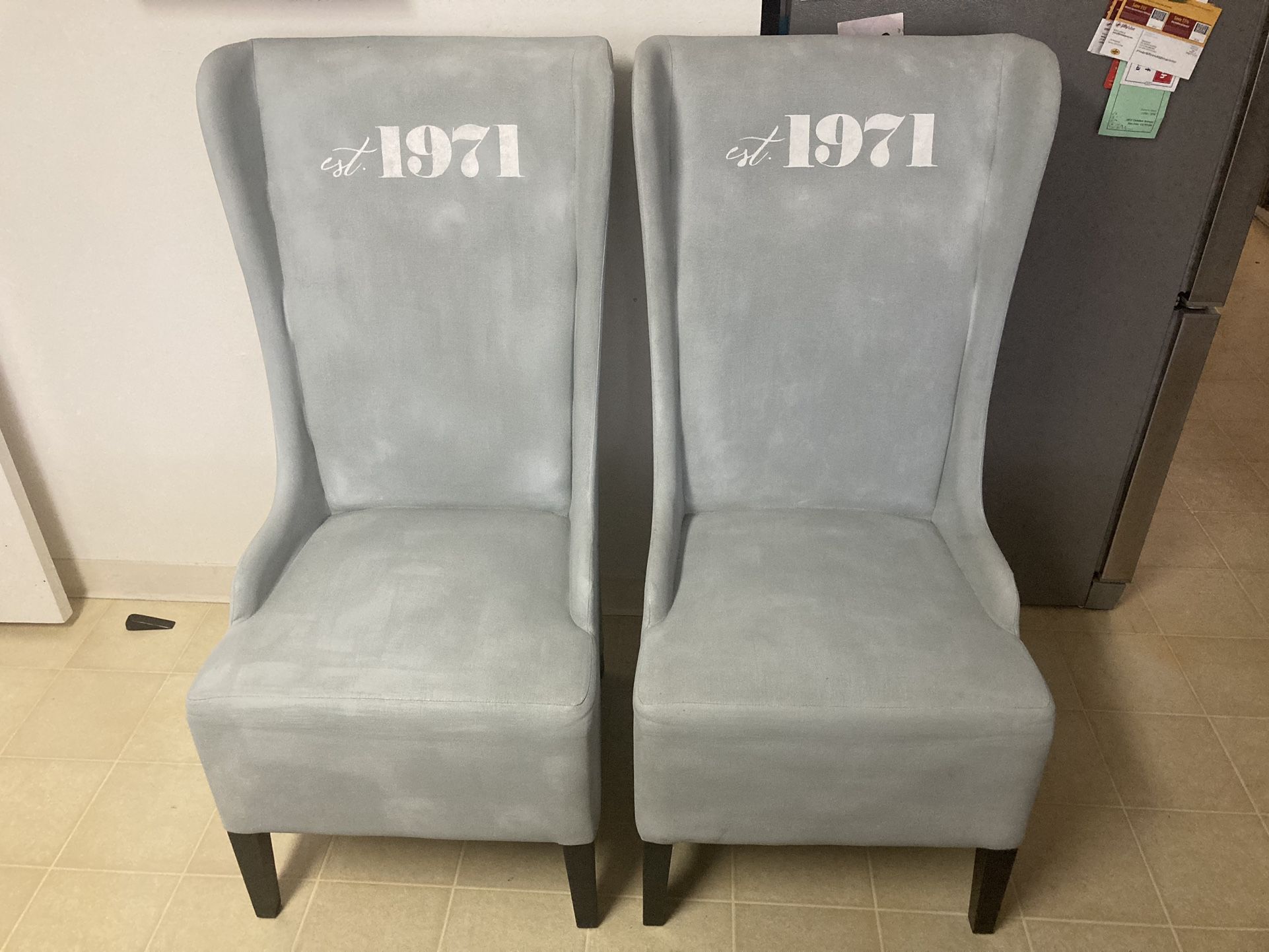 Pair of Arhaus wingback Armchairs