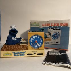 Vintage 1977 Sesame Street Cookie Monster Alarm Clock