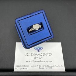 Ring Women Heart ❤️ 10k Gold Diamonds 💎 Real 