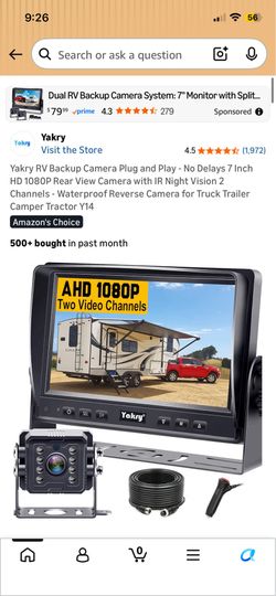 Backup screen & camera