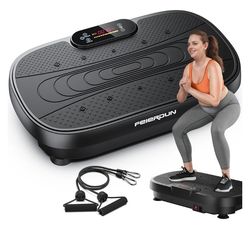 FEIERDUN Vibration Plate Exercise Machine – Whole Body Vibration Platform for Weight Loss & Lymphatic Drainage, Home Fitness Trainer with Remote &