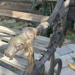 Very Unique Antique Cast Iron/wood Super Heavy Bench.73.5” Long. 