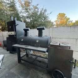 Custom Made Wood Burning Smoker And Grill