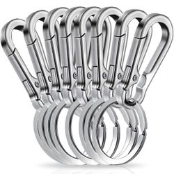 Heavy Duty Carabiner Keychain 8 Pcs