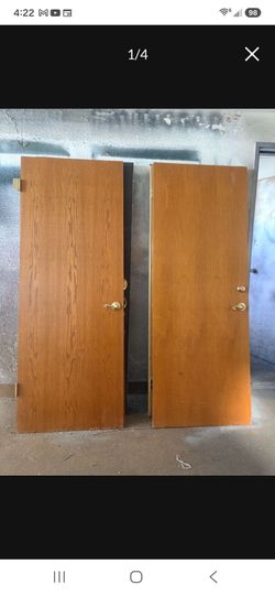 Wood door size 30x80  / $25for both