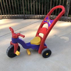 Pushable Toddler Big Wheel Cycle