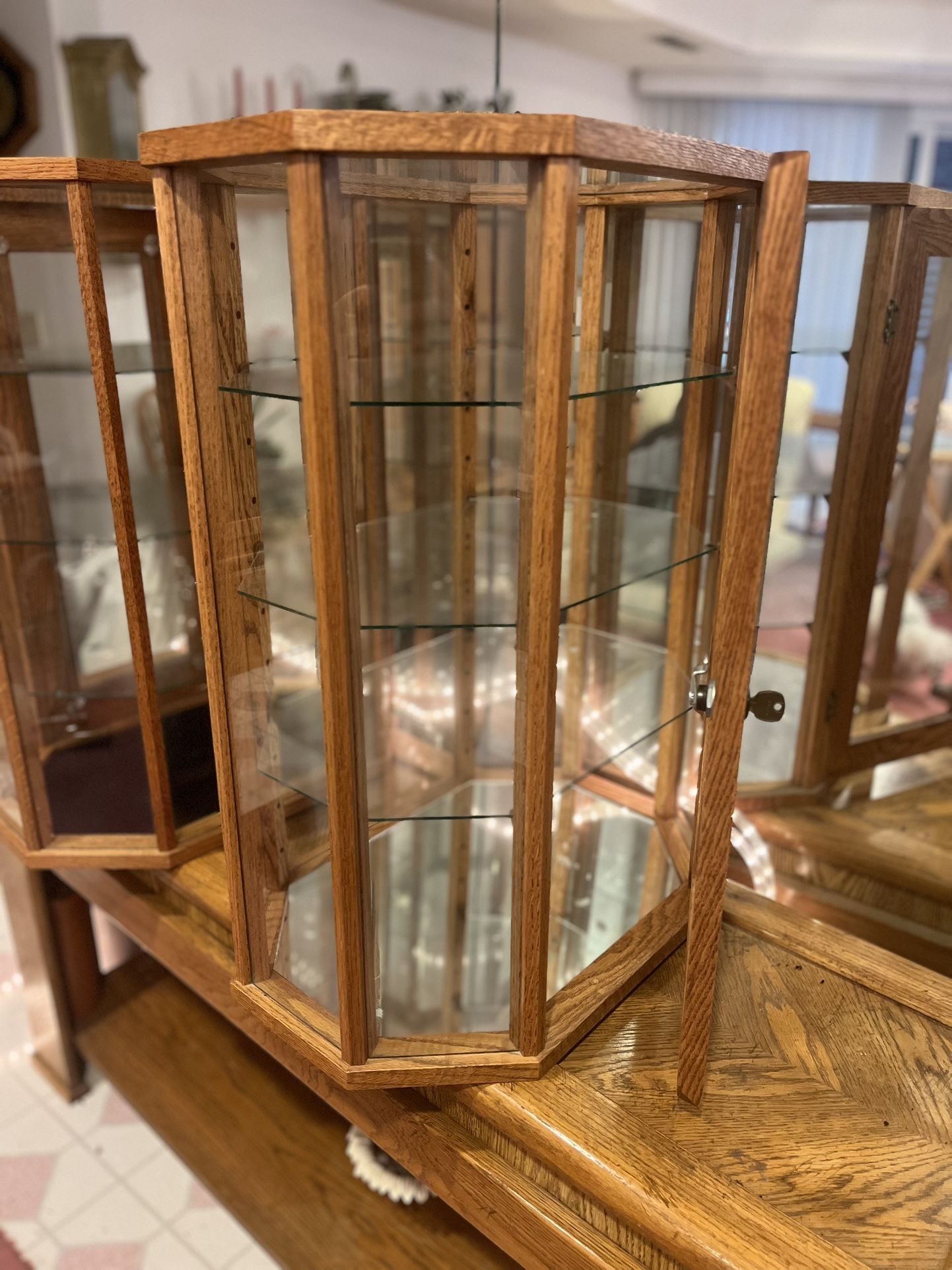 Small 3-sided Curio Cabinet