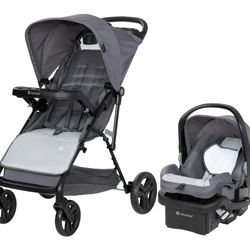 Baby Stroller Baby Trend - New Venture 4-Wheel Stroller Travel System - Grey