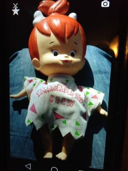 Vintage flintstone pebbles doll