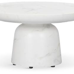 Round White Coffee Table 