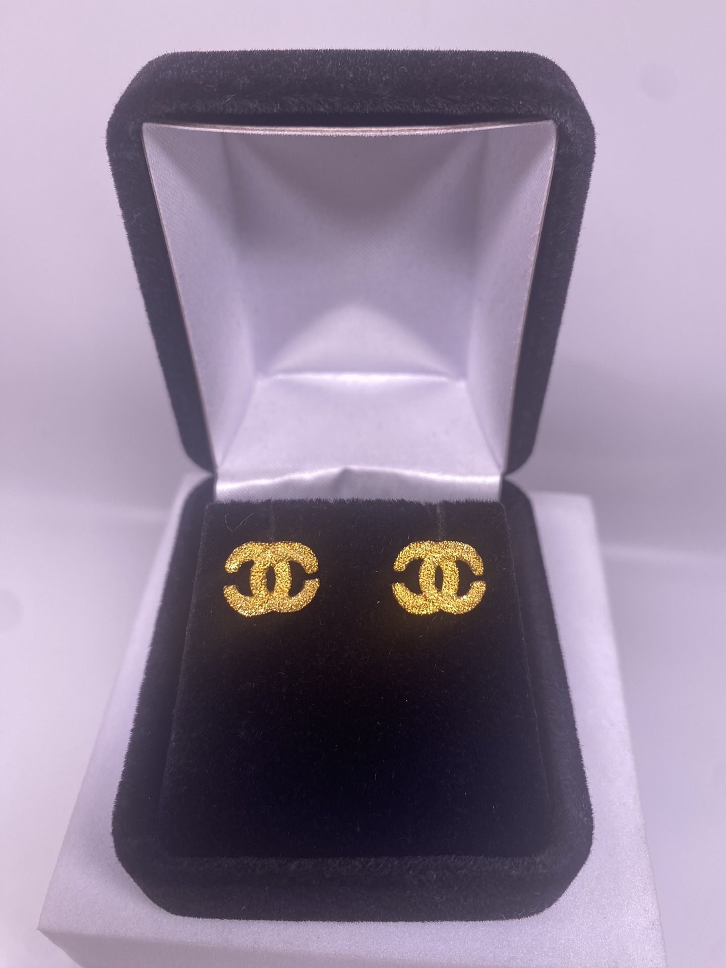 24K Double C Earrings