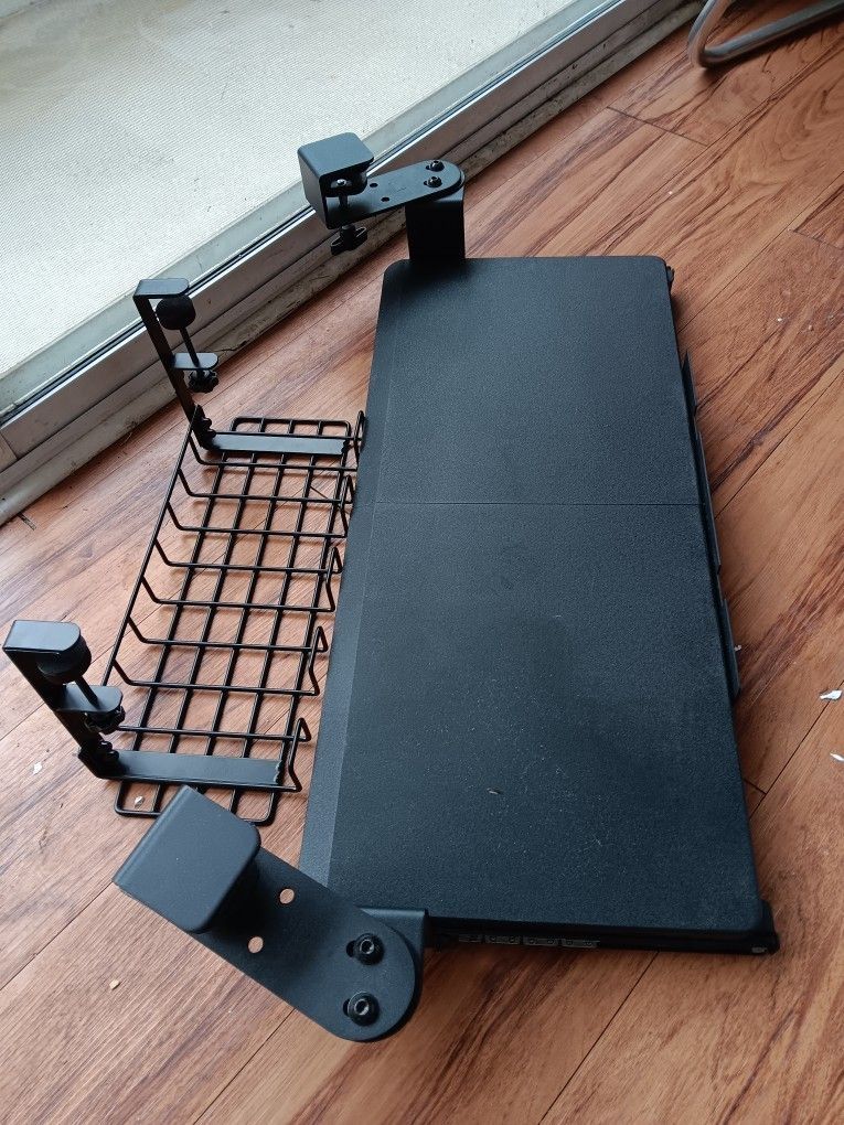 Keyboard Drawer, Adjustable, With Cable Basket