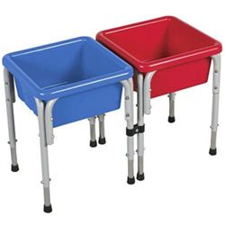 ECR4Kids-ELR-12401 Sand and Water Adjustable Activity Play Table Center w/ Lids, Small Table