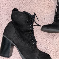 Women's Suede Heel Boots