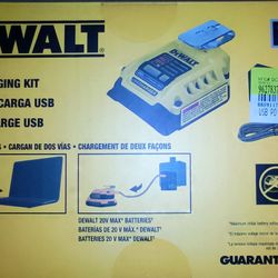 Brand New In The Box Sealed DeWalt USB Charger Kit 20v