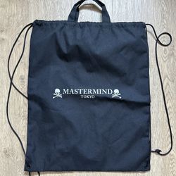 100% AUTHENTIC Mastermind JAPAN Black Backpack Drawstring Bag Tote MMJ Tokyo