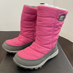 Sorel children’s girls boots Whitney Mid size 9 waterproof winter boots
