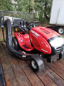 Troy bilt mower with grass collector