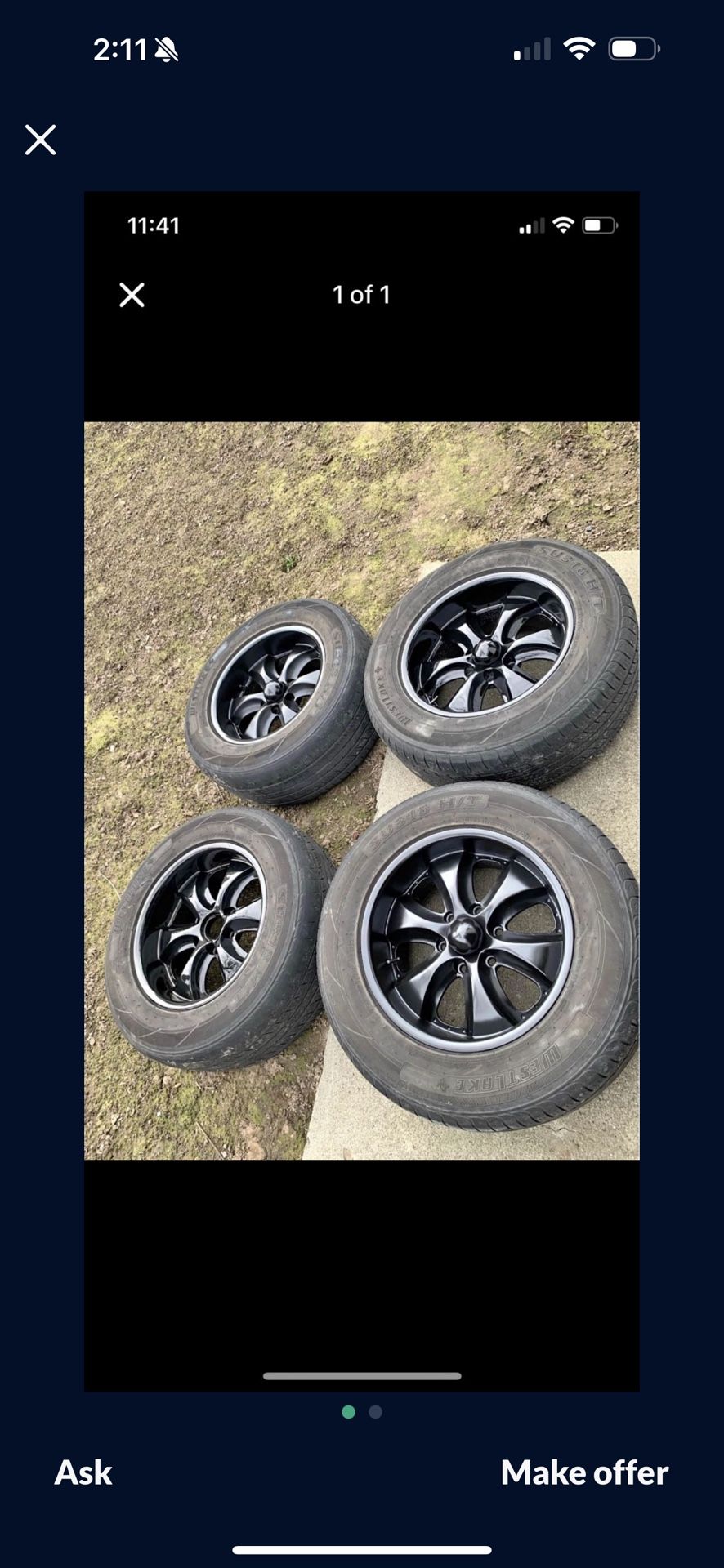 18x9 285 60 18 6x139.7 6x5.5 rims made in USA good tires very grippy for Tahoe Silverado Yukon sierra escalade