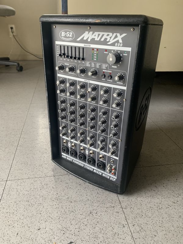 Matrix b52 b52 PA audio mixer eq monitor 600watt for Sale in La Puente