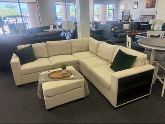 Sectional with ottoman