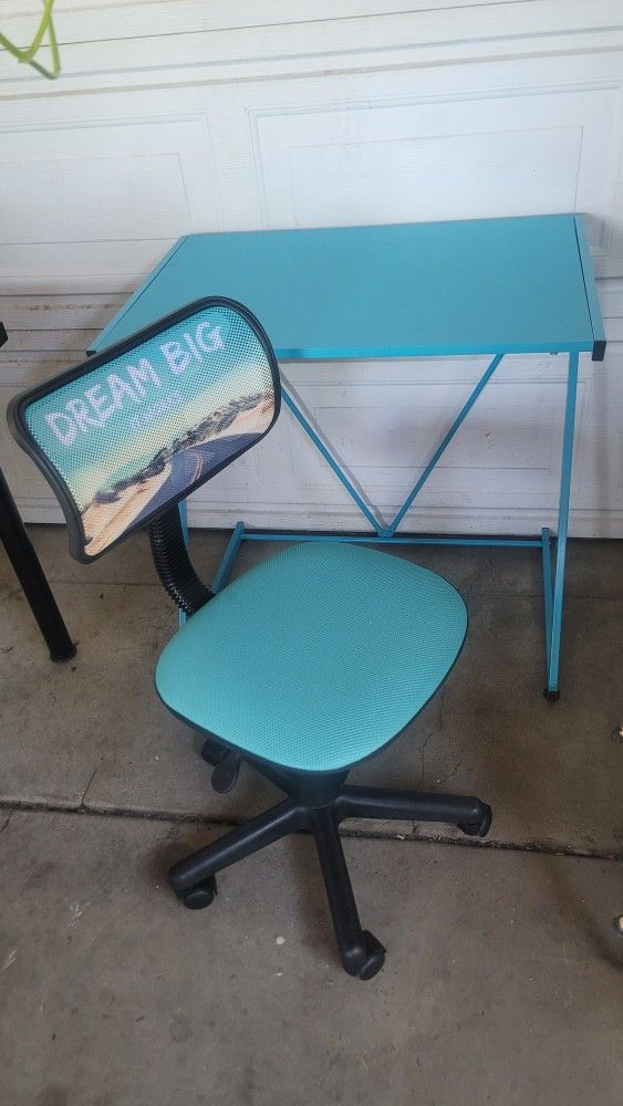 New desk and chair