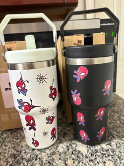 Stanley Tumbler with Spider-Man Stickers – Set of 2