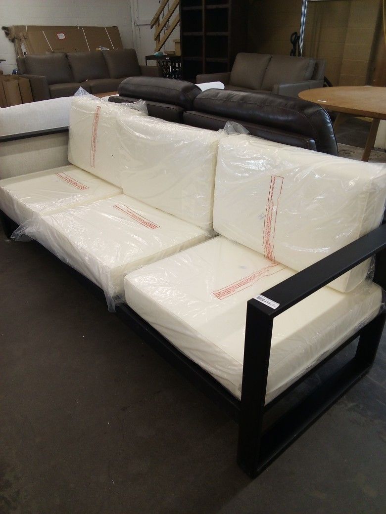 Segovia Black Metal Outdoor Couch