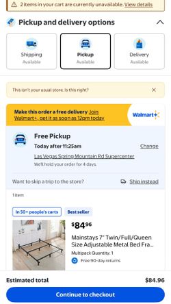 Metal Bed Frame in Box