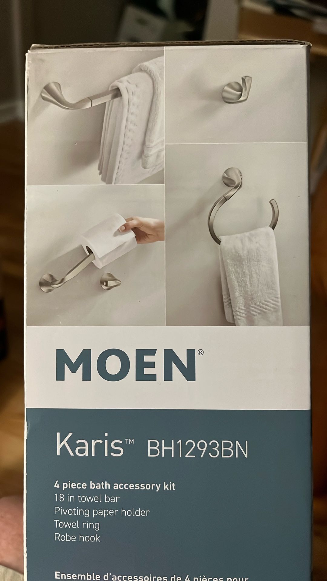 New MOEN Bath Bar, Ring, Hook SET