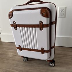 Carry On Luggage W/ Leather Detail