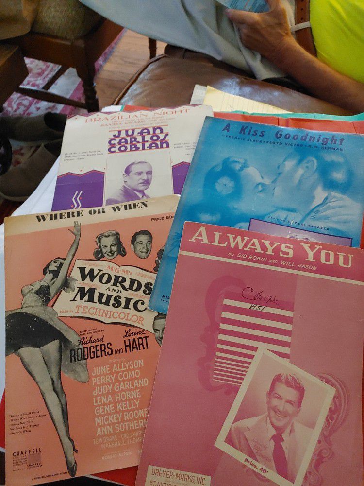Vintage Sheet Music, 4 For 12