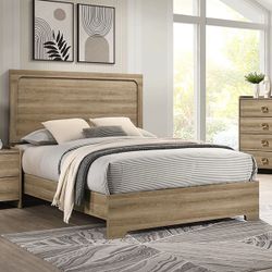 Dusty Oak brand new bed frame Box Spring Needed firm price Queen $240 King $280