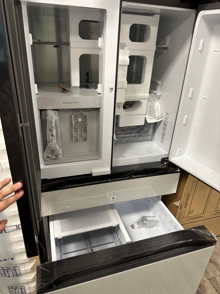 Samsung bespoke morning blue glass and white French door brand new refrigerator