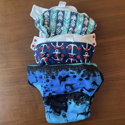 3 One Size Cloth Diapers