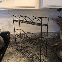 Spice Rack Black Metal